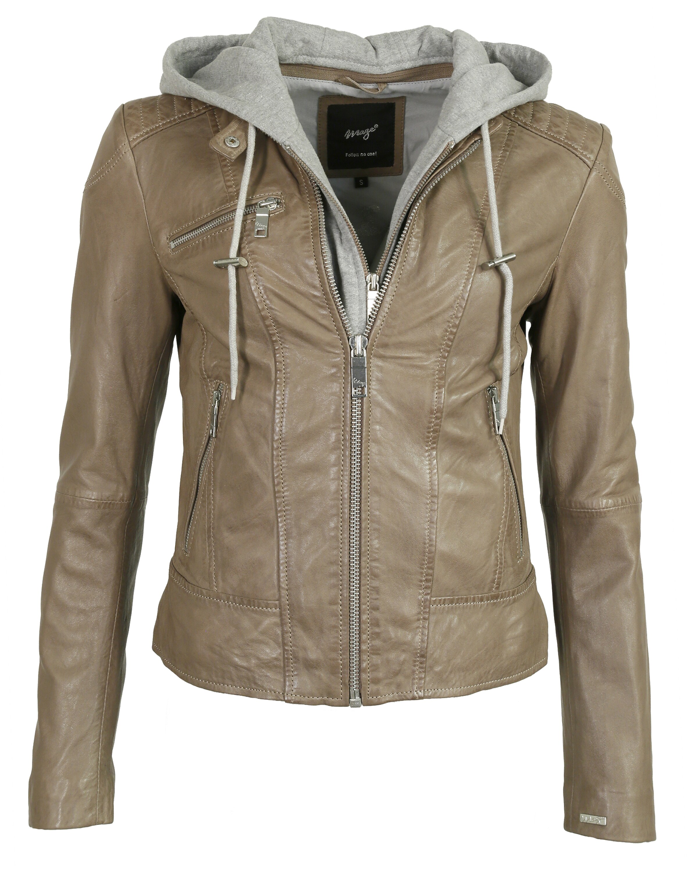 Maze Between-season jacket in Brown: front