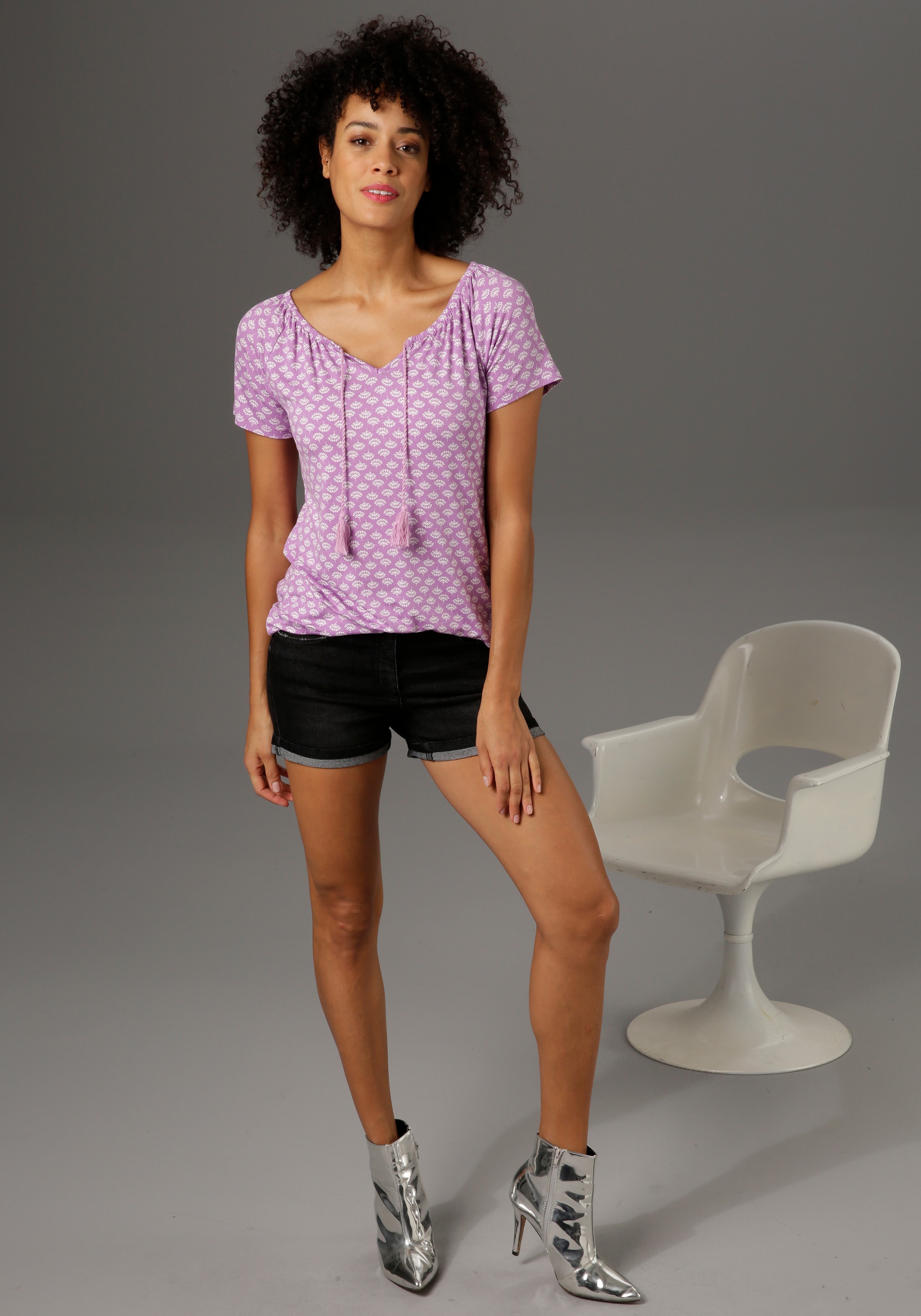Frauen Shirts & Tops Aniston CASUAL Shirt in Flieder - EQ41807 Frauen Shirts & Tops Aniston CASUAL Shirt in Flieder - EQ41807