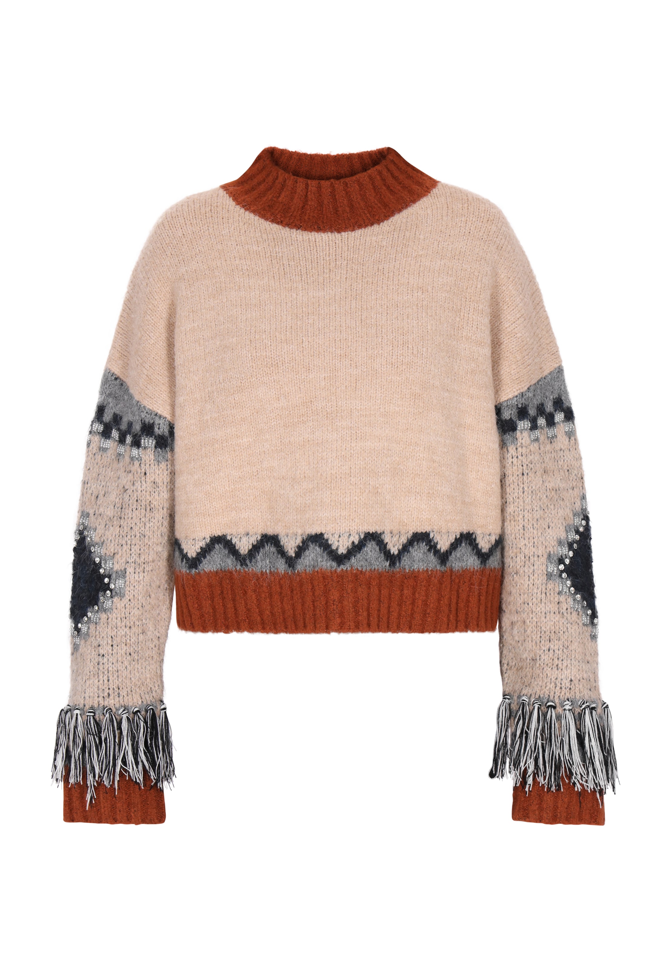 IZIA Sweater in Beige: front