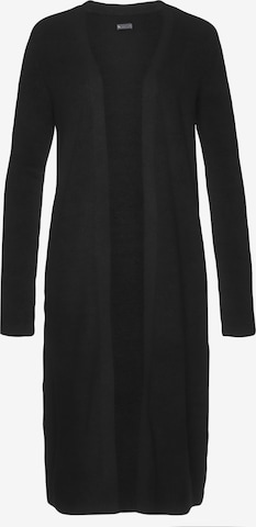 LAURA SCOTT Knit Cardigan in Black: front