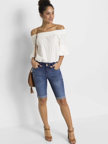 bonprix Slimfit Jeans in Blauw