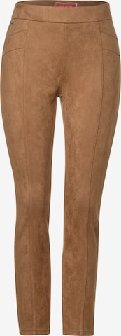 STREET ONE Skinny Pants in Brown: front