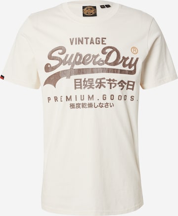 T-Shirt Superdry en blanc : devant