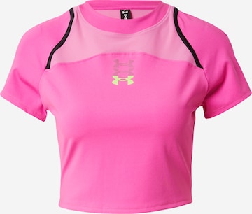 UNDER ARMOUR Λειτουργικό μπλουζάκι 'Run Anywhere' σε ροζ: μπροστά