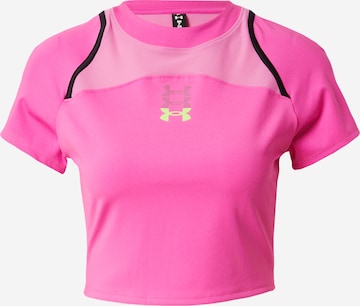 Tricou funcțional 'Run Anywhere' de la UNDER ARMOUR pe roz: față