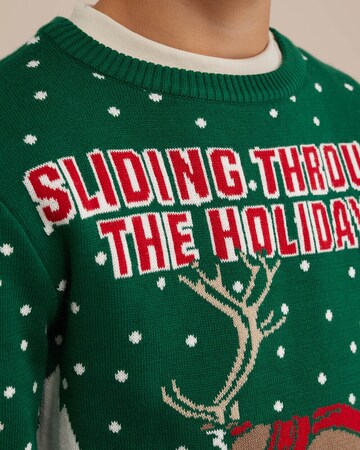 WE Fashion Sweater in Green