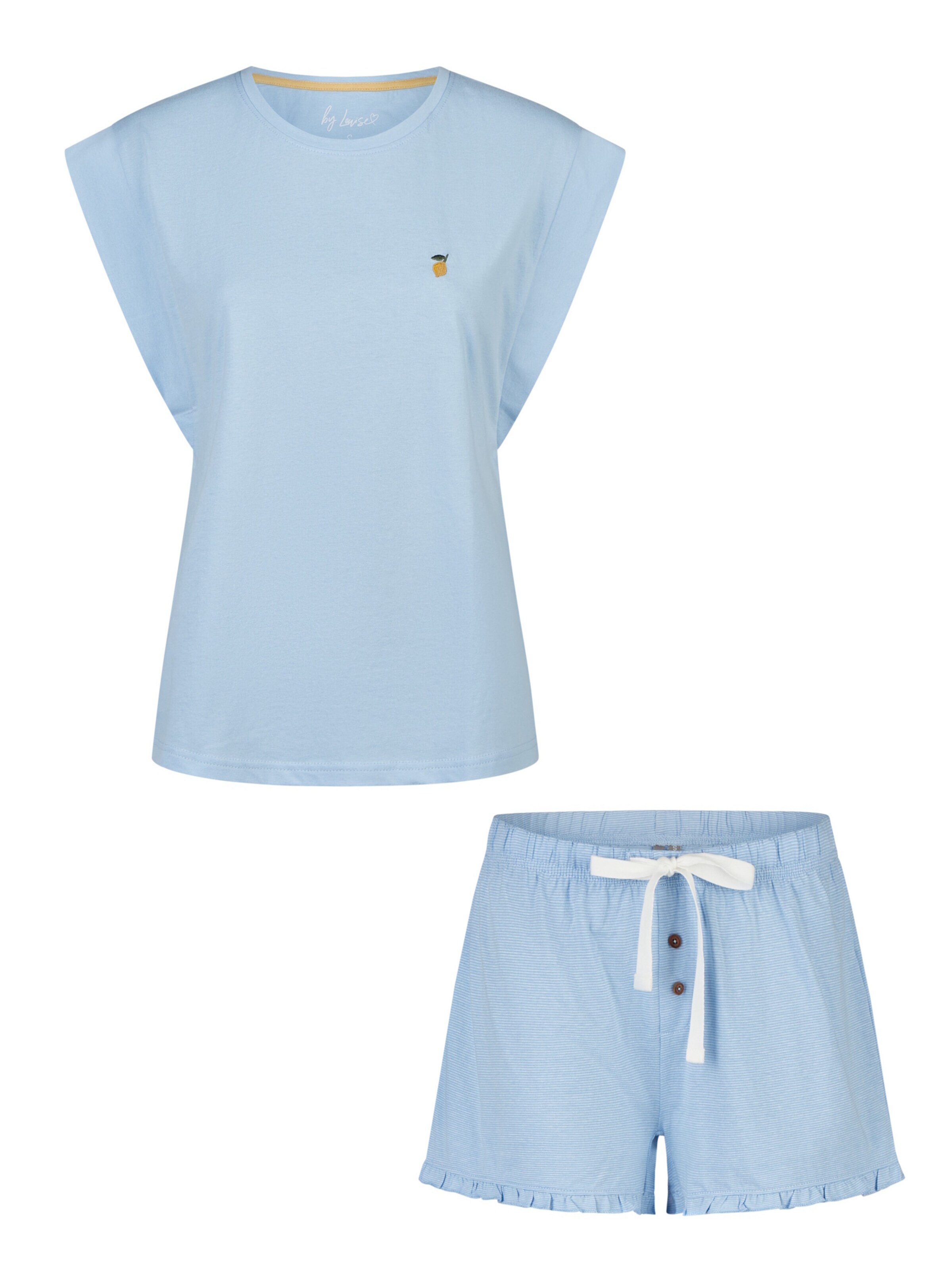 By Louise Pyjama in Blauw: voorkant