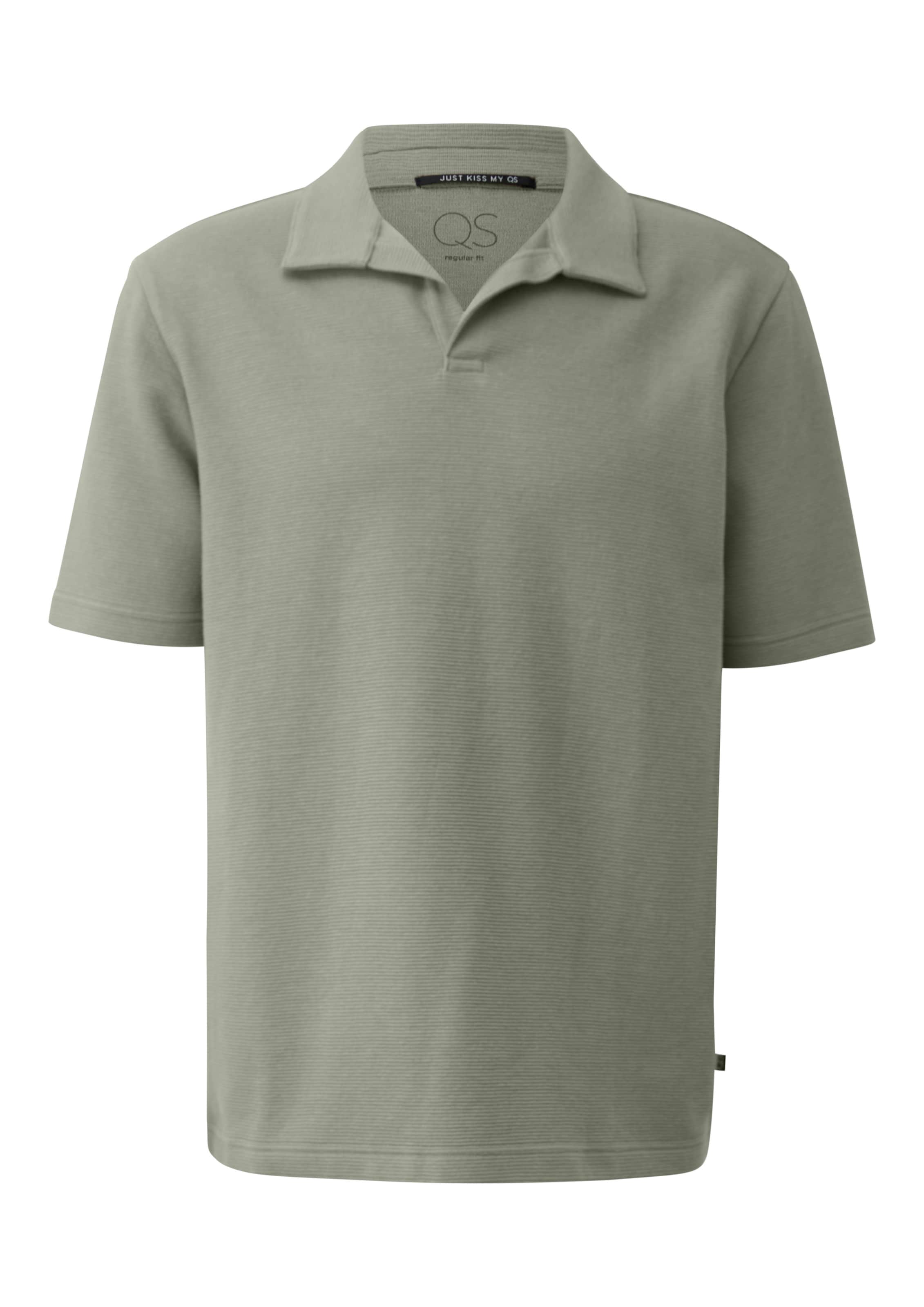QS Polo-Shirt in Grün: Vorderseite