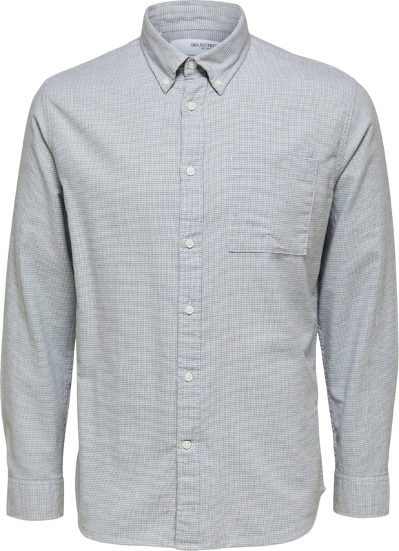 SELECTED HOMME Regular Fit Hemd 'REGROSS' in Blau Weiß