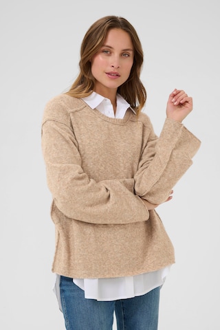 Pull-over 'Calay' CULTURE en beige : devant