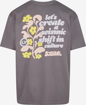 Lost Youth Shirt 'Flowers' in Grijs