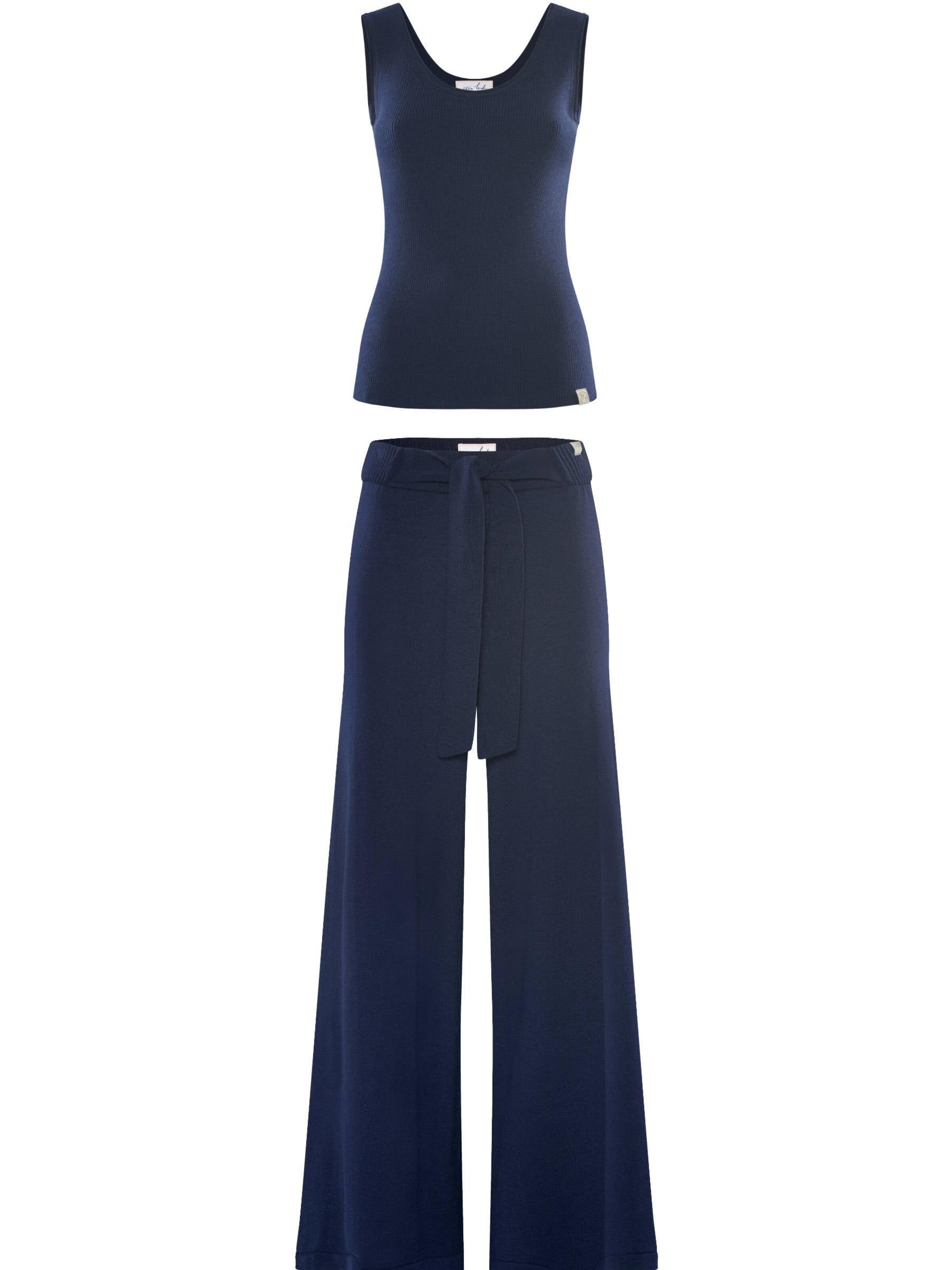 YOU LOOK PERFECT Leisure suit 'LOUNGEWEAR SET  - Top Blossom & Pants Bailey' in Blue: front