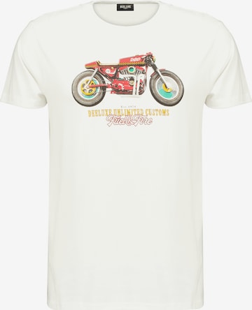 T-Shirt 'Gasoline' Deeluxe en blanc : devant