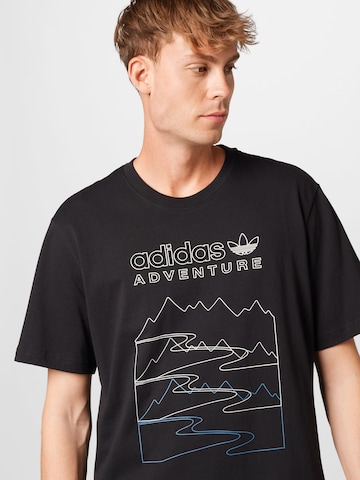 ADIDAS ORIGINALS Shirt 'Adventure Mountain Front' in Black