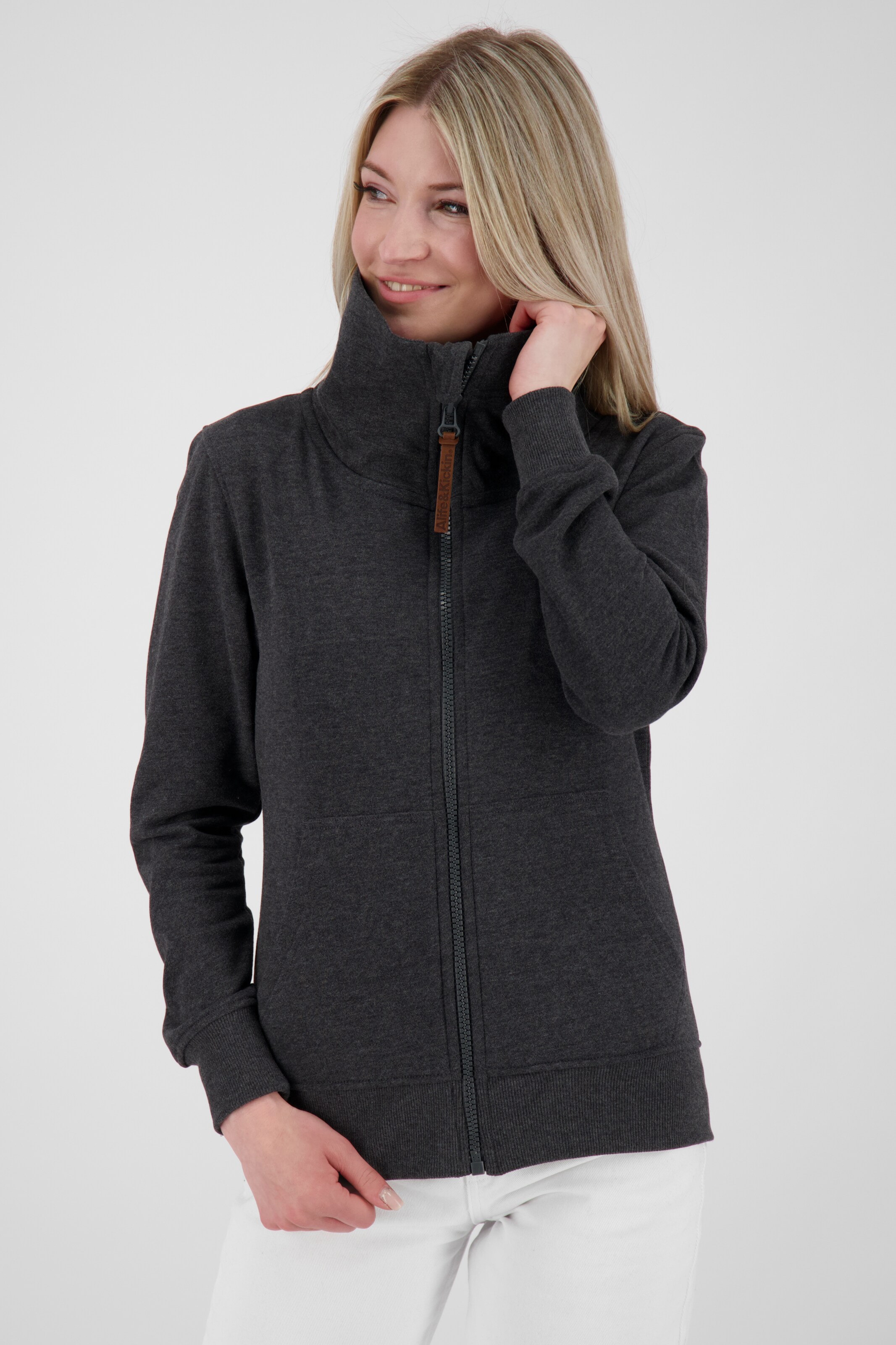 Frauen Große Größen Alife and Kickin Sweatjacke 'Viviana' in Anthrazit - ZW23771 Frauen Große Größen Alife and Kickin Sweatjacke 'Viviana' in Anthrazit - ZW23771