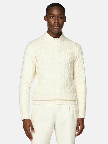 Pull-over Boggi Milano en blanc : devant
