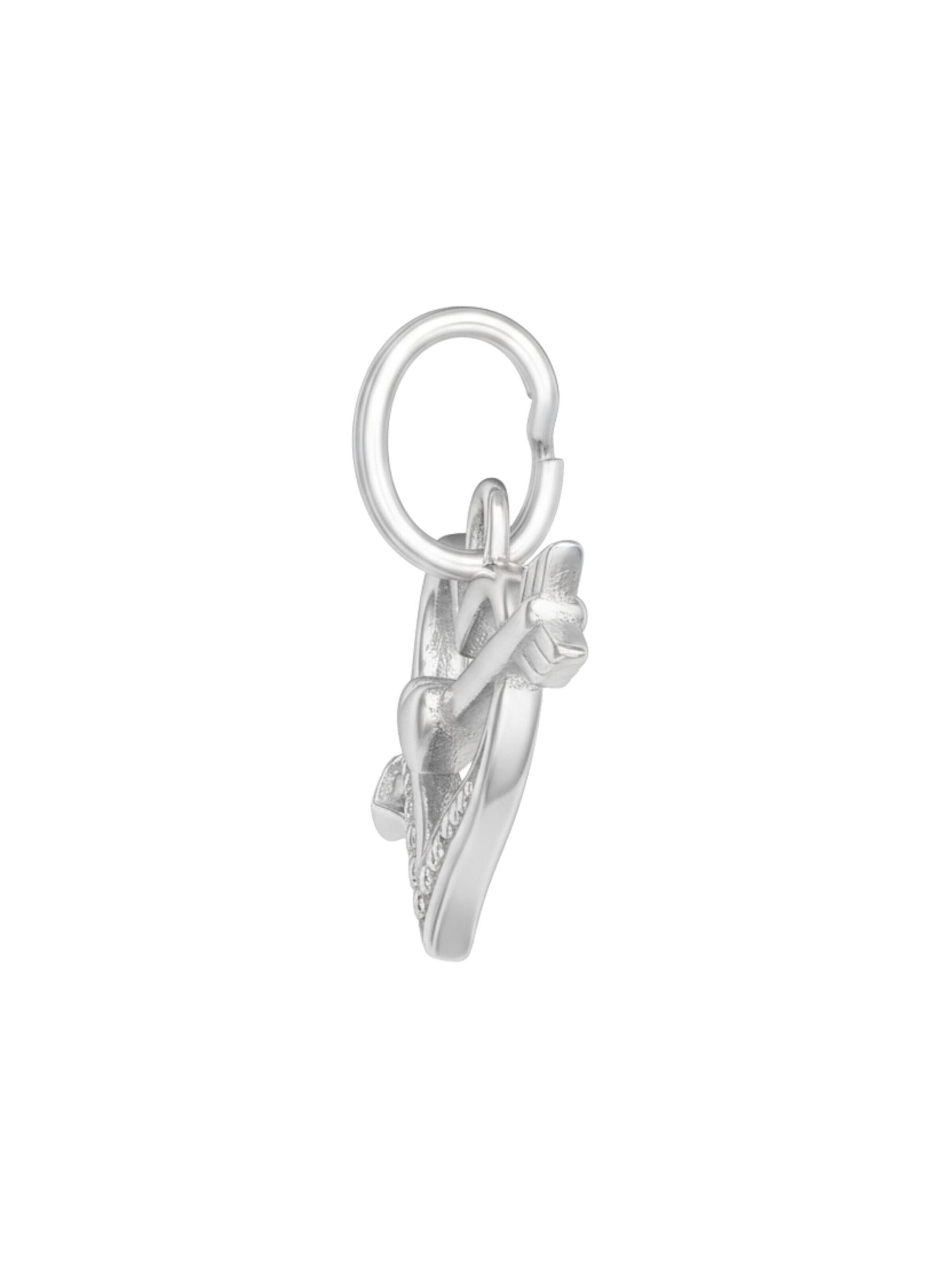 Pendentif 'Silberner Herz- und Pfeil-Charm mit Spaltring' Maxte en argent