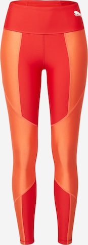 PUMA - Skinny Pantalón deportivo en rojo: frente