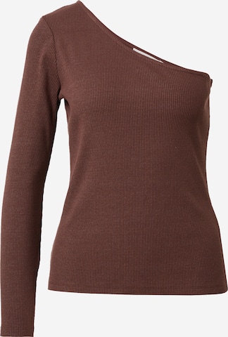 JUST FEMALE Shirt in Brown: front
