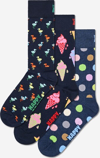 Happy Socks Къси чорапи в нейви синьо / мента / бледорозово / червено, Преглед на продукта