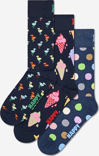 Happy Socks Къси чорапи в нейви синьо / мента / бледорозово / червено, Преглед на продукта