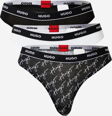 HUGO Thong in Black: front