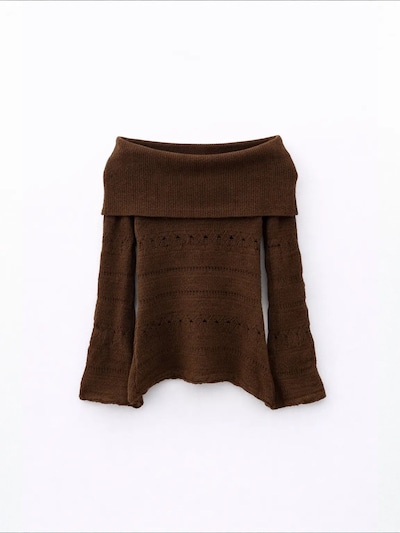 MixRay Pullover 'Pullover' em S-L em castanho escuro, Vista do artigo