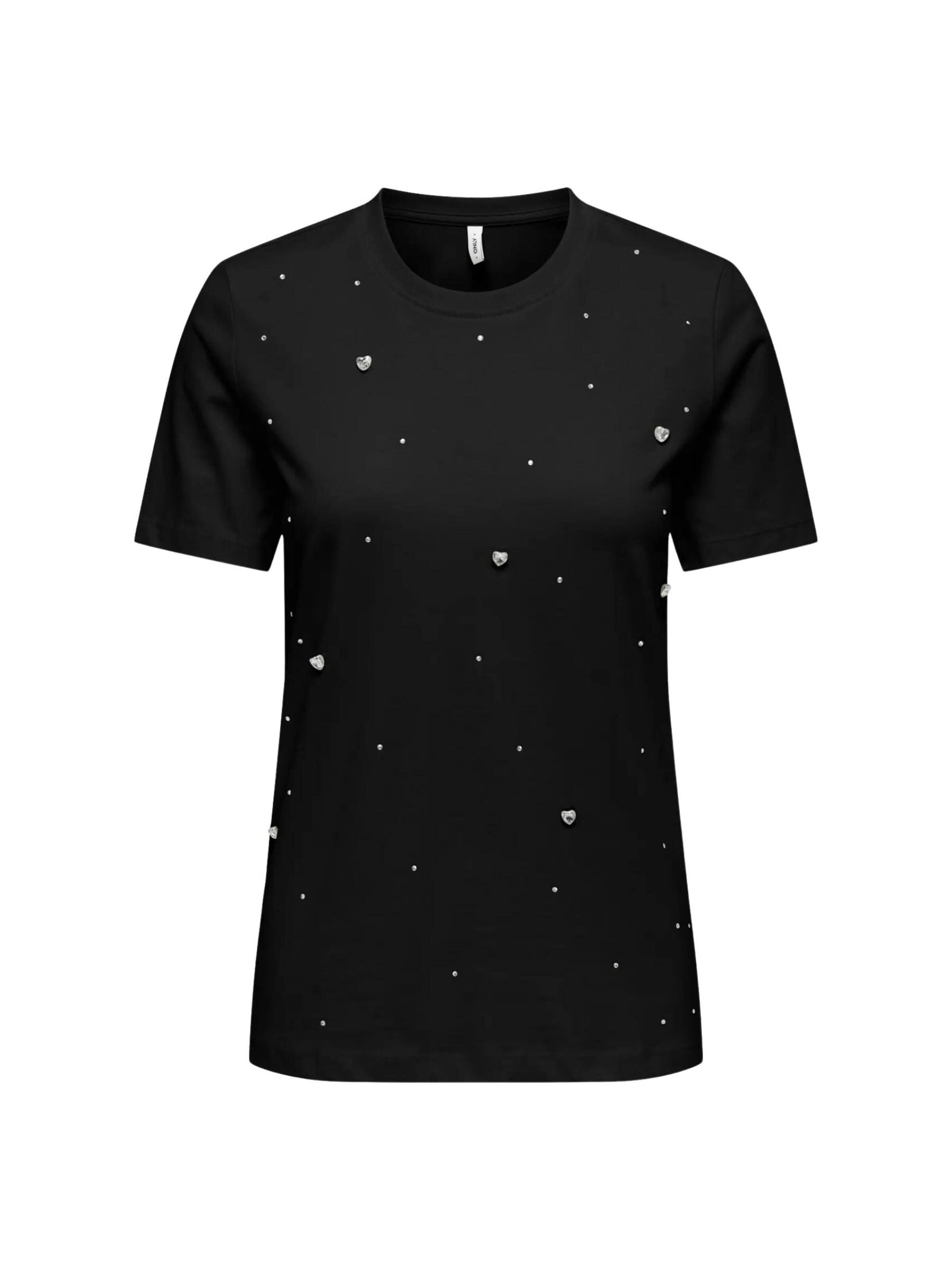 ONLY T-shirt 'STONE' i svart: framsida