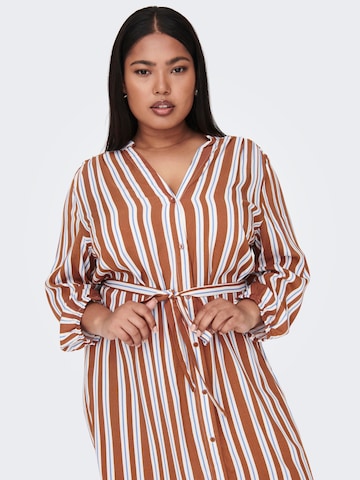 ONLY Carmakoma Shirt Dress in Brown