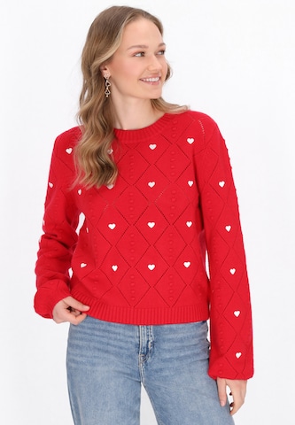 MYMO - Pullover em vermelho: frente