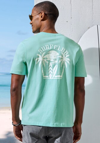 BEACH TIME Shirt in Blau