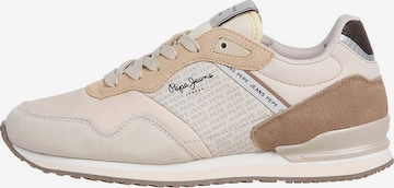 Pepe Jeans Sneakers laag 'London' in Beige: voorkant