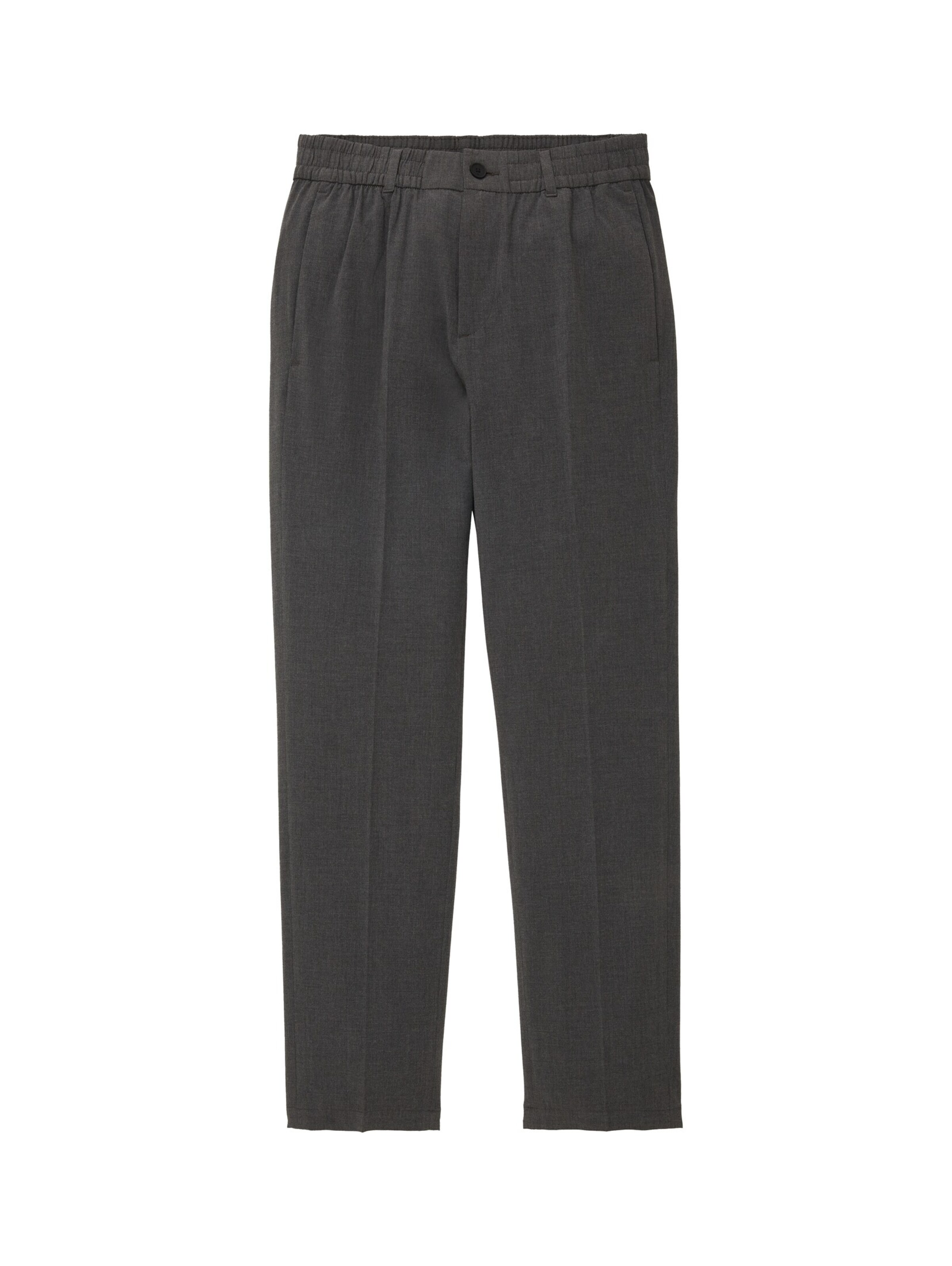 TOM TAILOR DENIM Trousers with creases in Grey: front