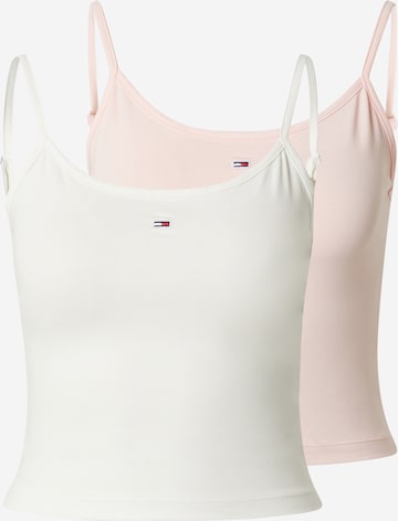 Top 'ESSENTIAL' di Tommy Jeans in bianco: frontale