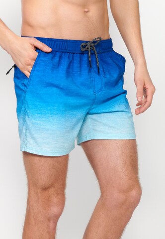 Shorts de bain KOROSHI en bleu : devant