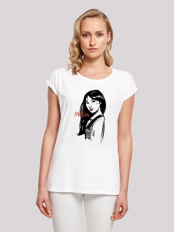 T-shirt 'Mulan Sketch' F4NT4STIC en blanc : devant