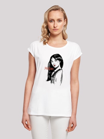 F4NT4STIC Shirt 'Mulan Sketch' in White: front