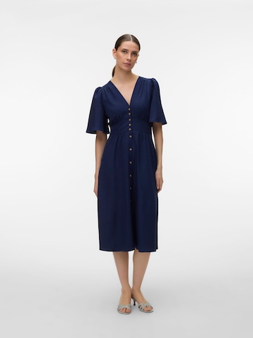Robe-chemise 'VMMelaney' VERO MODA en bleu : devant