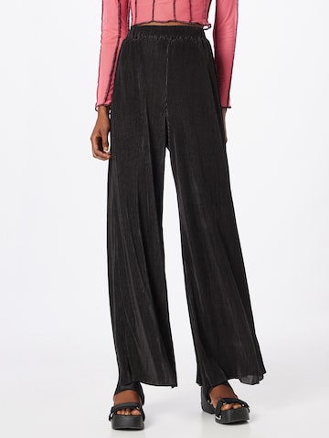 Misspap Wide leg Broek 'Miss Joslin' in Zwart: voorkant