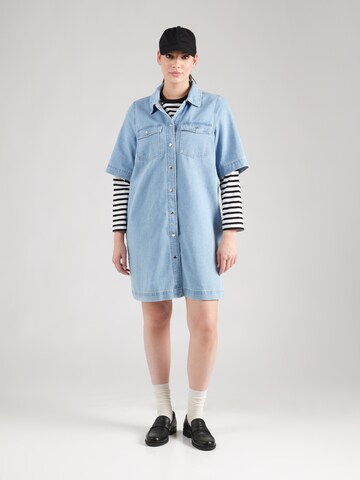 Abito camicia 'CARBelle' di ONLY Carmakoma in blu: frontale
