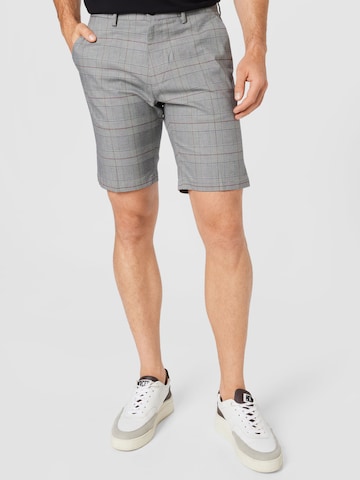 BURTON MENSWEAR LONDON - regular Pantalón chino en gris: frente