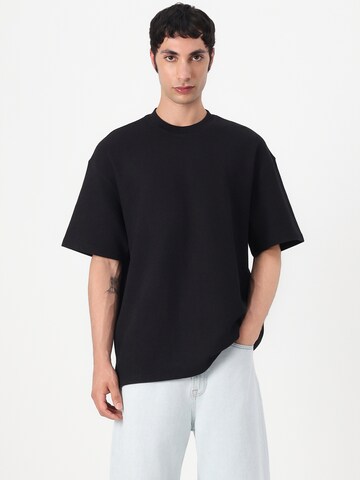 HUGO Shirt 'Nuwaffle' in Black