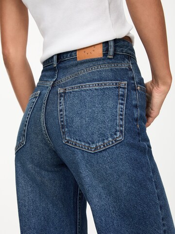 Wide Leg Jean Pull&Bear en bleu