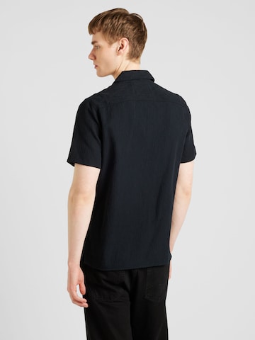 HOLLISTER Regular fit Button Up Shirt 'MAR4' in Black