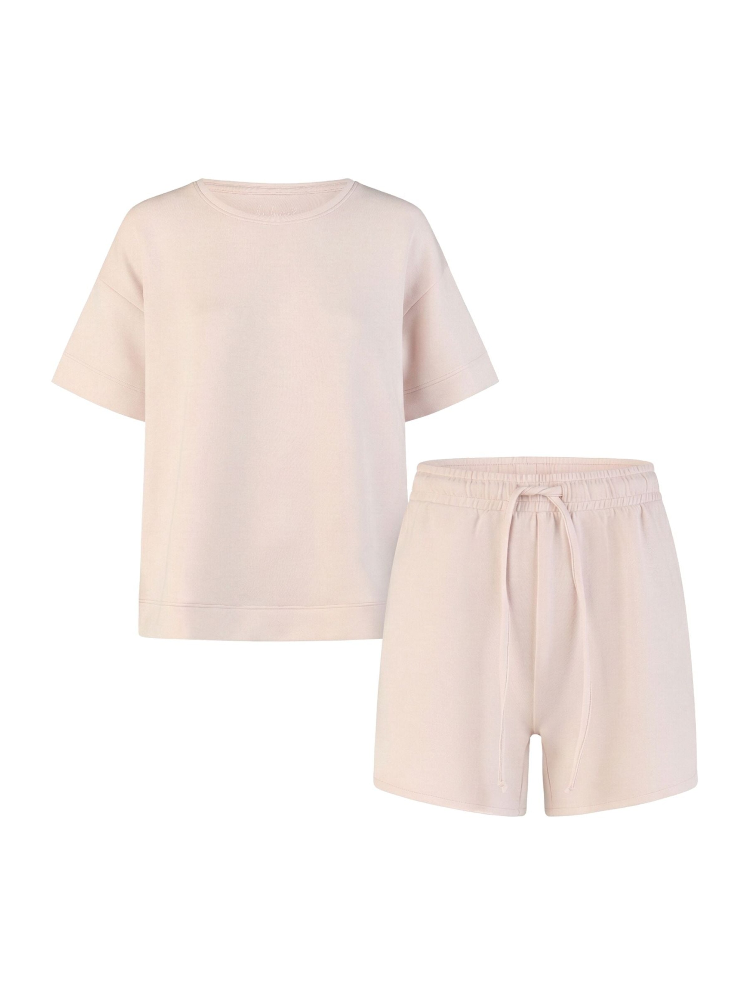 By Louise Pajama 'by Louise Women's Pyjamas – Short-sleeved pyjamas with short trousers Floral' in Pink: front