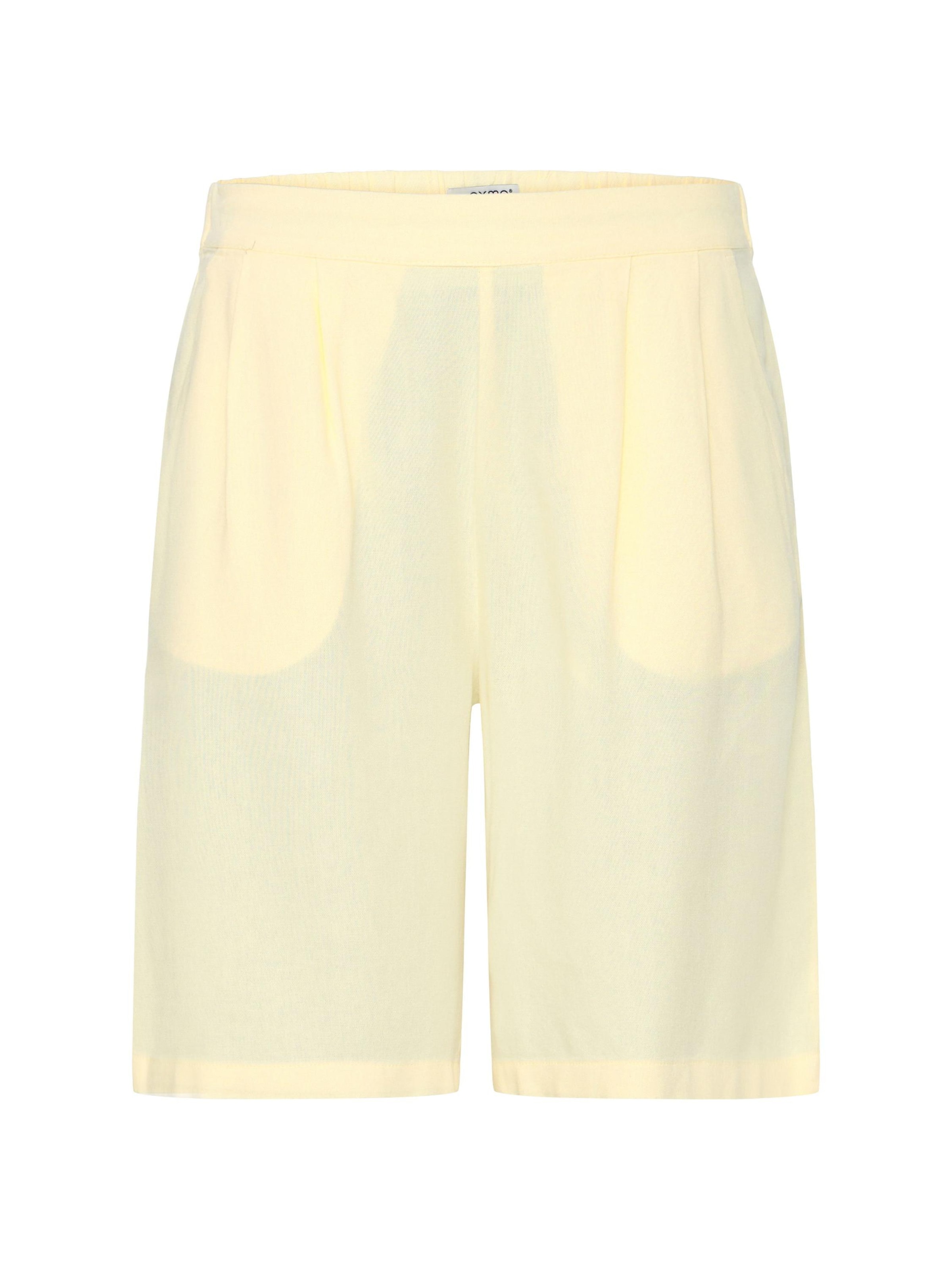 Oxmo - Pantalón ' OXNInna Linen Mix Bermuda ' en amarillo: frente