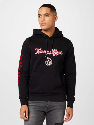 TOMMY HILFIGER - Sudadera en negro: frente