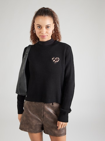 ABOUT YOU Neulepaita 'Rabea' värissä musta: etupuoli