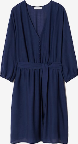 MANGO Košilové šaty 'DOMENIKA' – modrá: přední strana