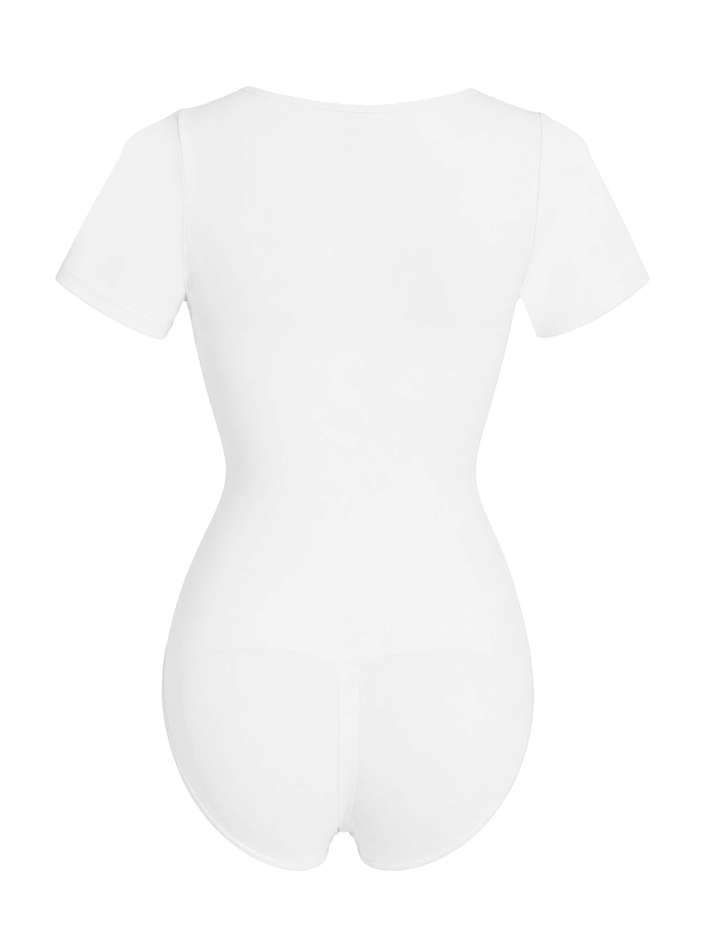 Body modellante 'Tshirt Sculpting Bodysuit with Slip' di cfab in bianco